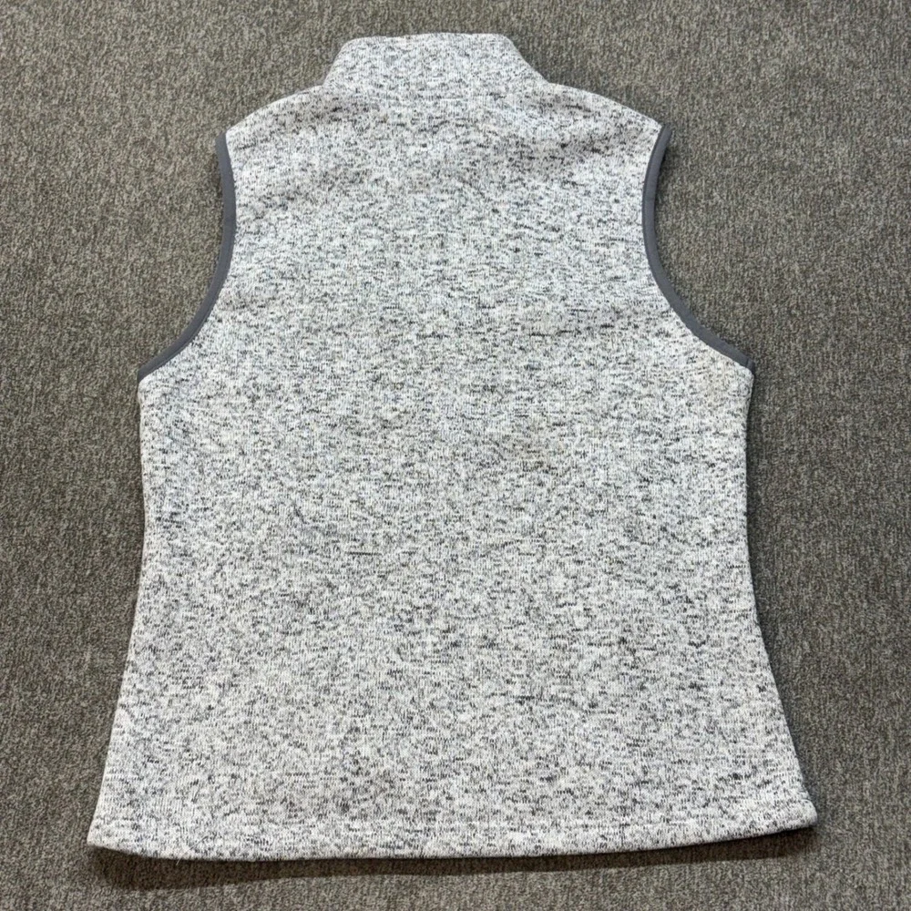 Harvard University Gray Sweater Fleece Full Zip Vest Womens Medium Vantage